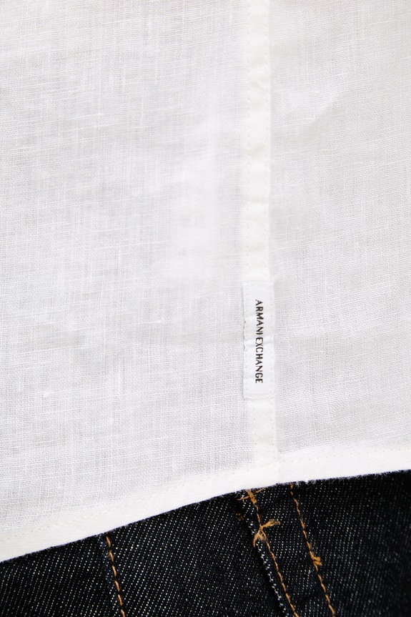Armani Exchange koszula męska lniana XM001222.AF14619.NOS beżowy