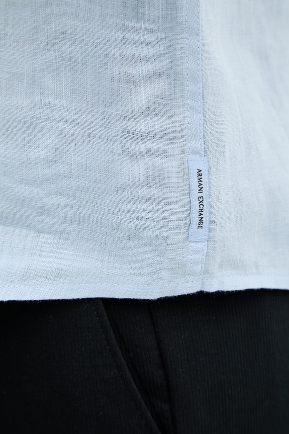 Armani Exchange košeľa pánska ľanová XM001222.AF14619.NOS modrá