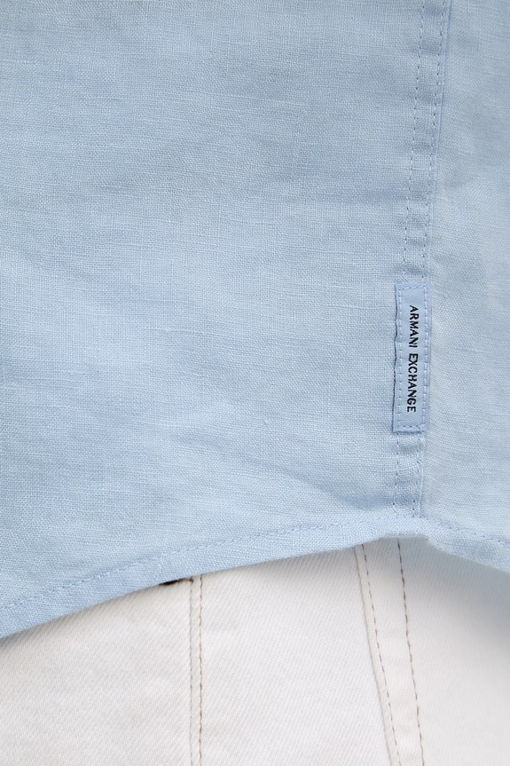 Armani Exchange košeľa pánska ľanová XM001223.AF14619.NOS modrá