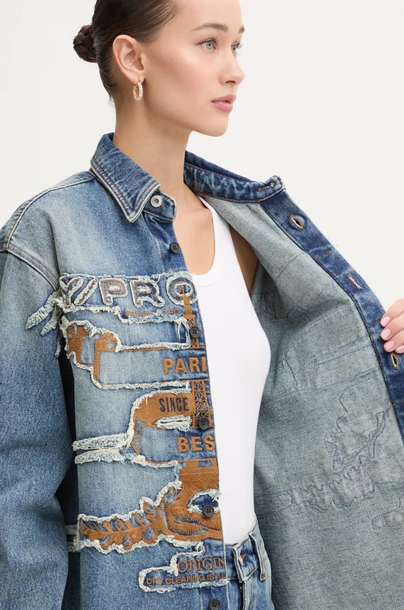 Y/Project camicia di jeans EVERGREEN PARIS' BEST PATCH DENIM SHIRT 207SI002