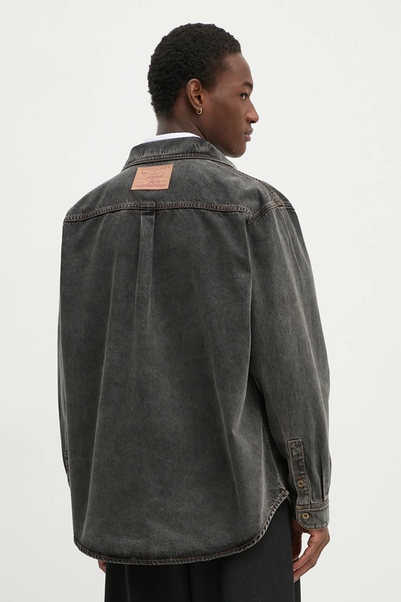 Rifľová košeľa Y/Project EVERGREEN PARIS' BEST PATCH DENIM SHIRT 207SI002