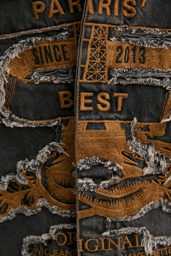 Rifľová košeľa Y/Project EVERGREEN PARIS' BEST PATCH DENIM SHIRT 207SI002