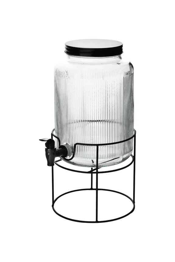 Δοχείο διανομής νερού με καπάκι και βρύση home & lifestyle Modern Kichen 5,2 L διαφανή HTIA6162