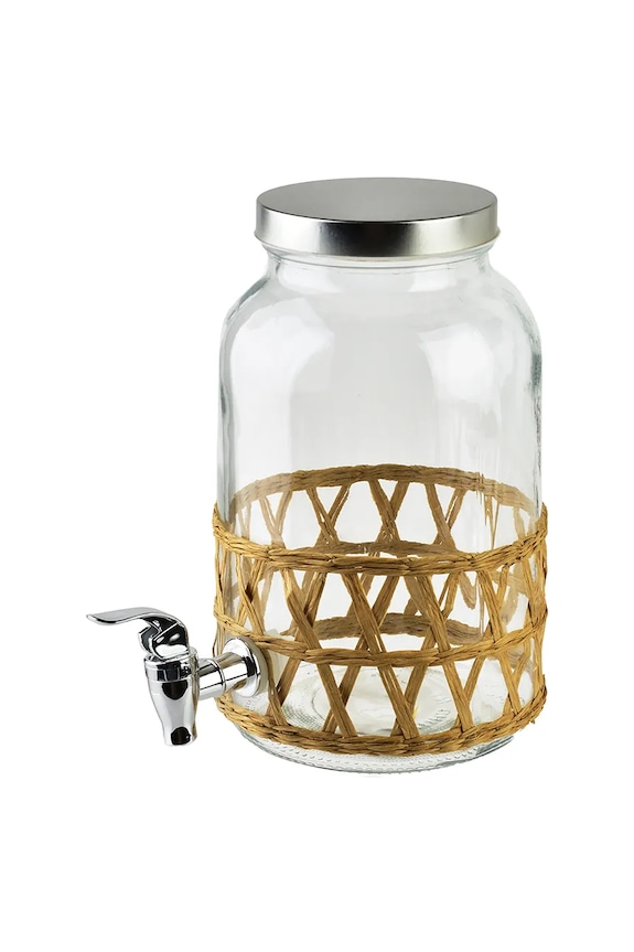 Affek Design dozator de apă cu capac și robinet Modern Kitchen 3,5 L transparent HTIA8135.SR