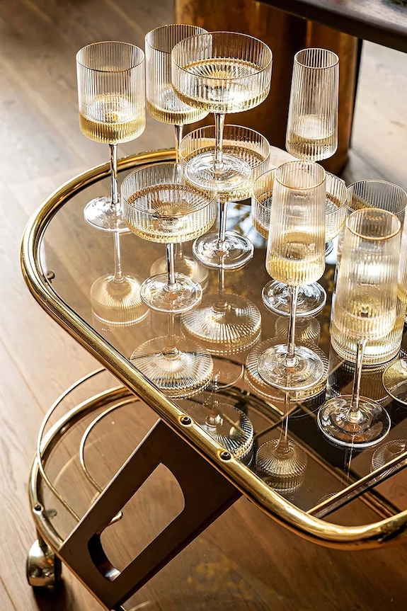 Κουζίνα και μπαρ Ποτήρι vtwonen Gold Rim 340 ml 52131145 διαφανή