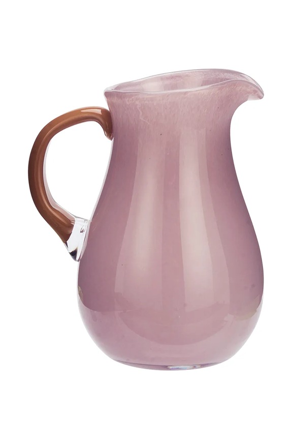 Madam Stoltz carafă din sticlă colorată 16 x 22 cm violet 2430974