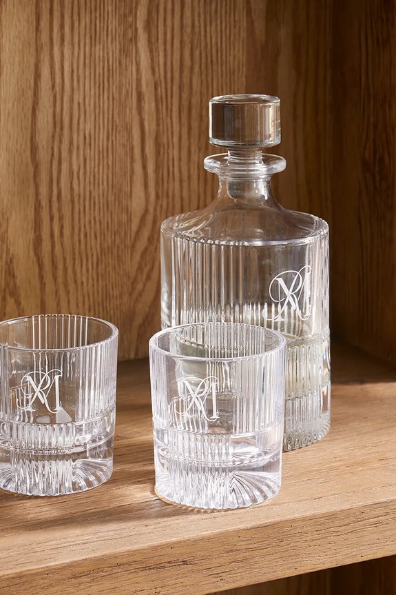 Riviera Maison karafka ze szklankami do whiskey ze szkła 577610 transparentny