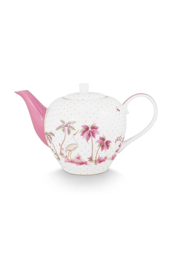Vrč za čaj Pip Studio Jolie Dots Gold Pink 1,6 L bela 51005085