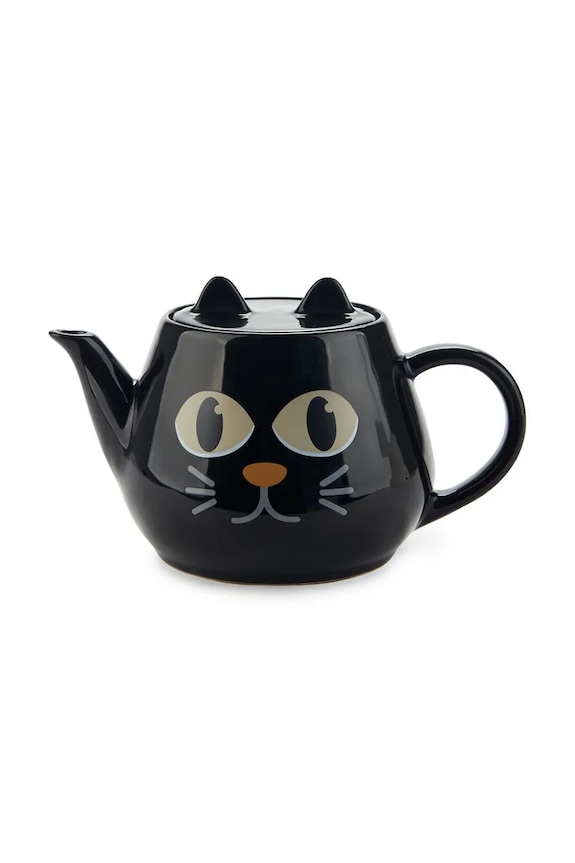 Konyha és bár Balvi teáskanna Wake Cat 10,8 x 18 x 12 cm 28143 fekete