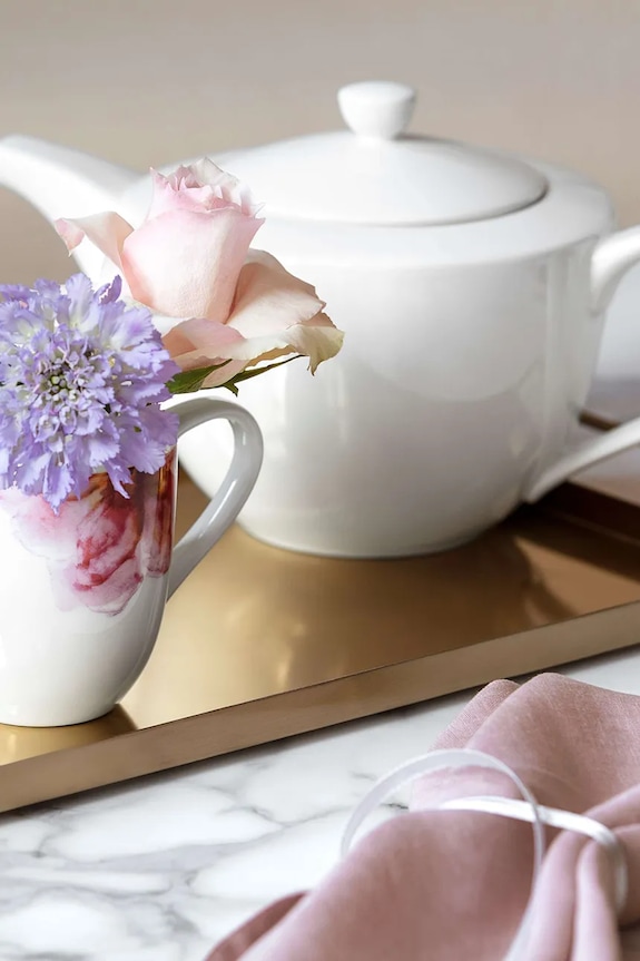 Villeroy & Boch dzbanek do herbaty z porcelany 450 ml 10.4153.0630 biały AA00