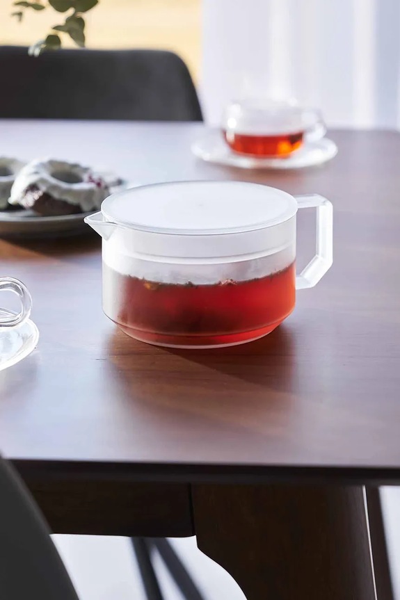 Bucătărie și bar Yamazaki carafă pentru ceai din plastic 13,2 x 17,6 x 7,9 cm 1672. alb