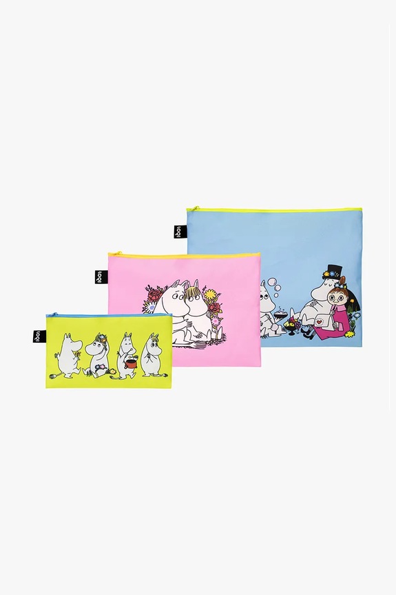 LOQI set de borsete Moomin 3-pack multicolor Q.ZP.MO.TO