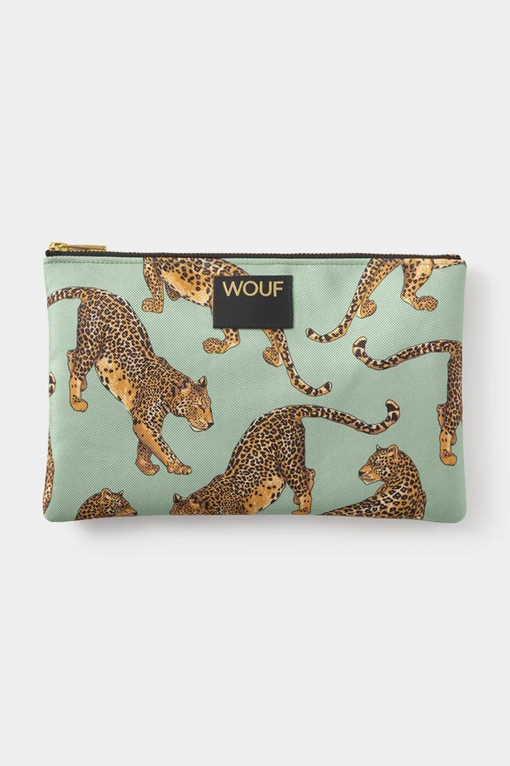 WOUF portfard Emerald Leopard 26 x 17 x 1 cm multicolor PXL260002