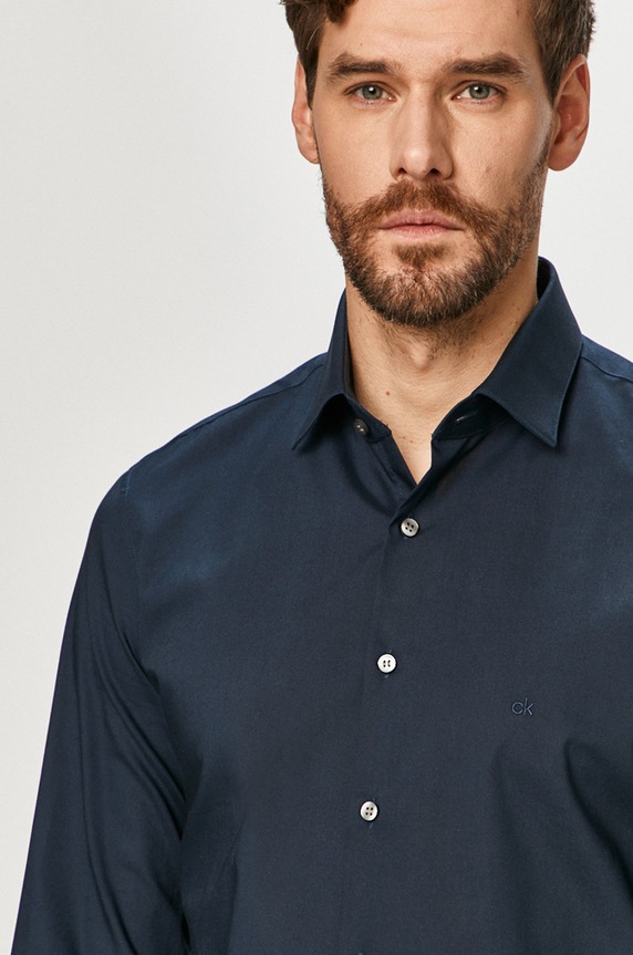 Calvin Klein - Koszula z elastanem granatowy K10K103025.NOS