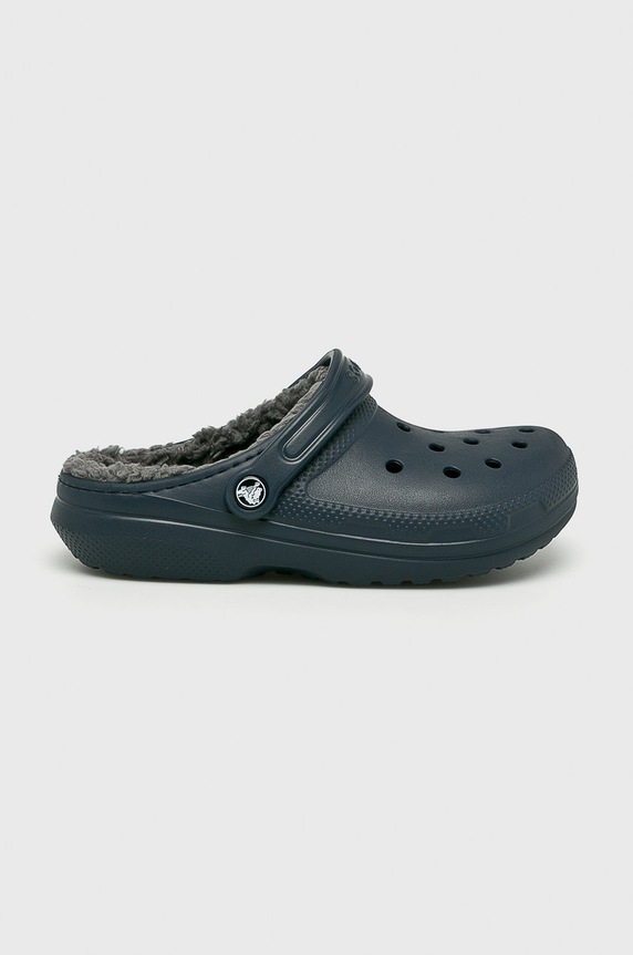 Crocs papucs Classic Lined Clog szintetikus sötétkék 203591.CLASSIC.LINED.BL
