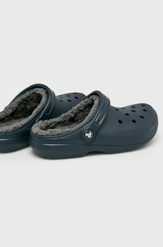 Crocs papucs Classic Lined Clog 203591.CLASSIC.LINED.BL sötétkék AA00