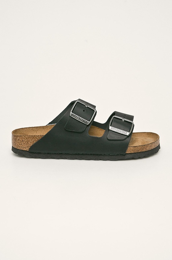 Δερμάτινες παντόφλες Birkenstock Arizona SFB φλατ μαύρο 752483
