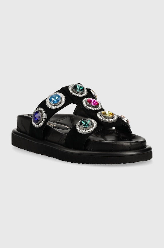 Kurt Geiger London klapki skórzane Orson 9107100209.BLACK czarny AA00
