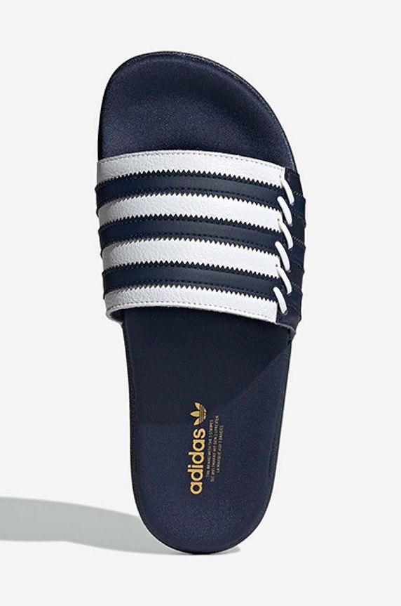 adidas Originals leather sliders Adliette navy GY1006