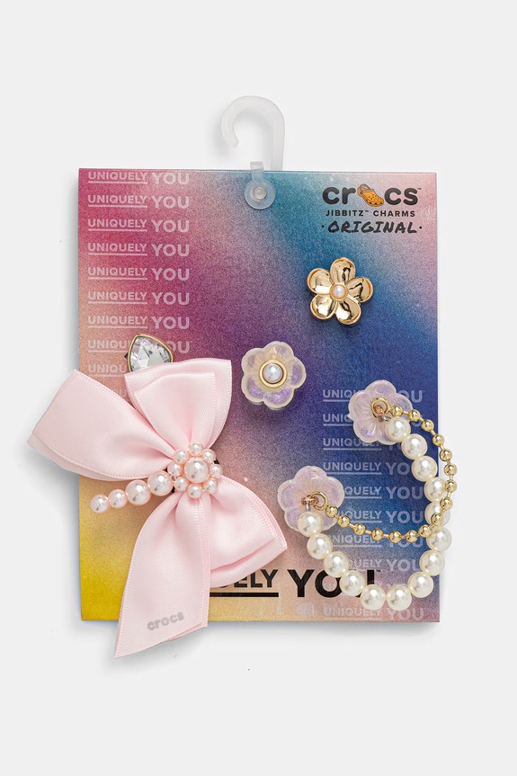 Crocs przypinki do butów Gorgeous Pearls 5-pack różowy 10018201.Gorgeous.Pearl