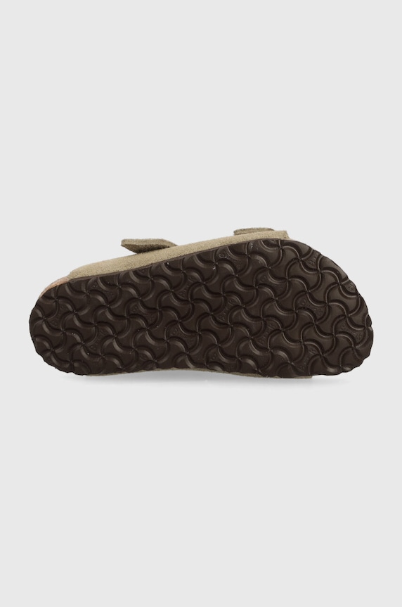 Birkenstock klapki zamszowe dziecięce 1021704 beżowy