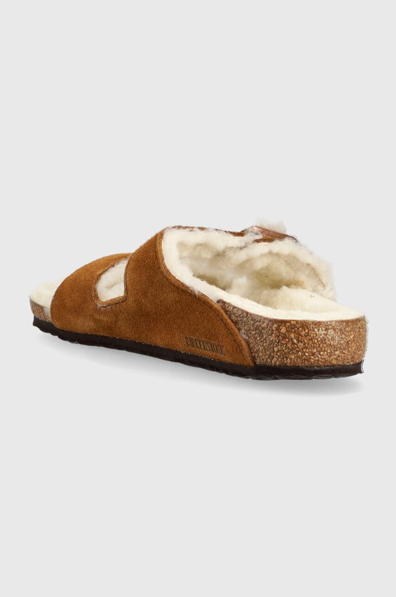 Chłopiec Birkenstock klapki zamszowe dziecięce 1017792 brązowy