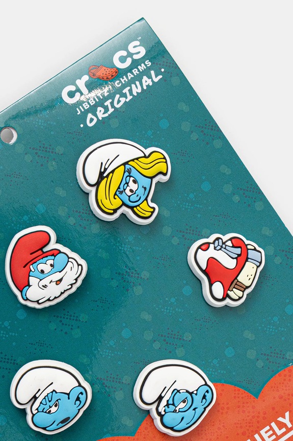 Κονκάρδες για παιδικά παπούτσια Crocs Smurfs 5-pack 10014521.Smurfs.5.Pack λευκό AA00