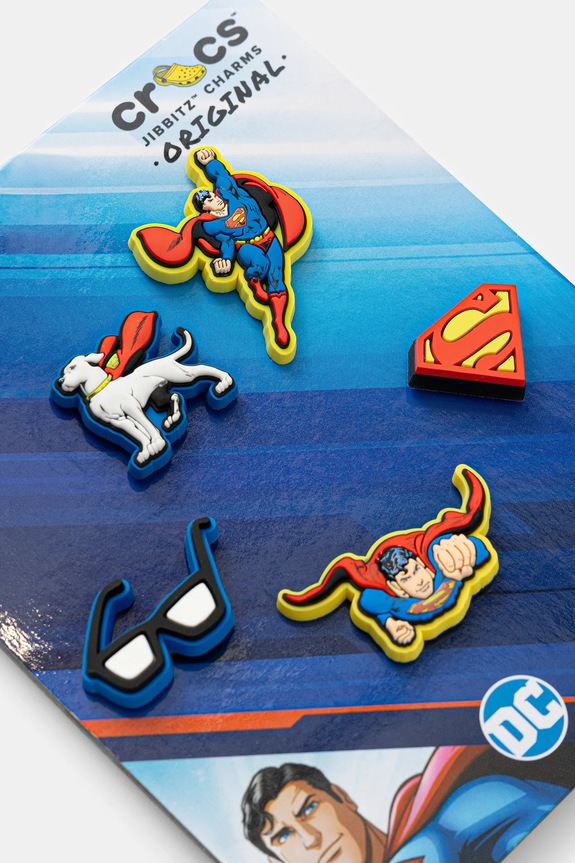 Připínačky na dětské boty Crocs Superman 5 Pck 5-pack 10014930.Superman.5.Pck vícebarevná AA00