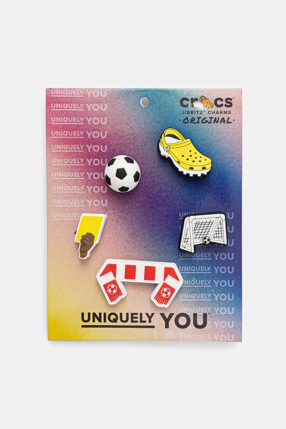 Значки для обуви Crocs Soccer Team 5 Pack 5 шт жёлтый 10015039.Soccer.Team.5.