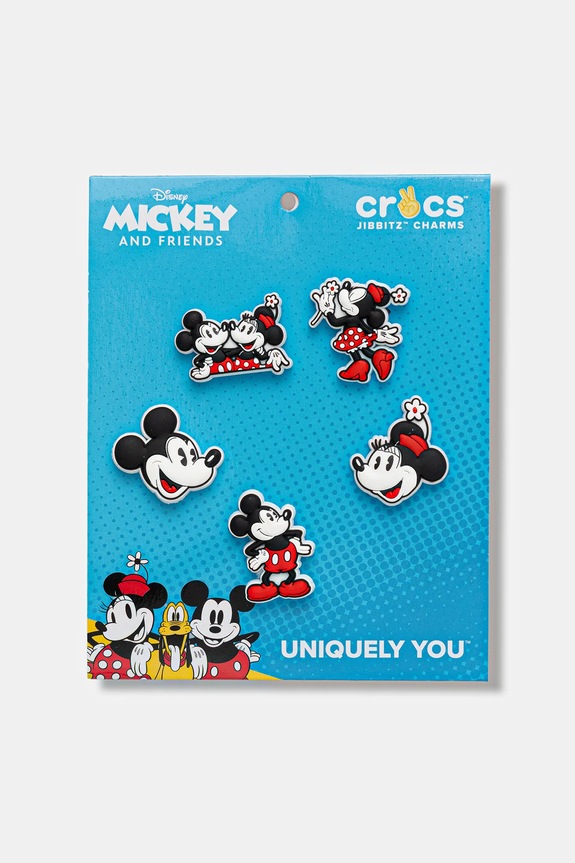 Детские значки для обуви Crocs Mickey and Minnie PVC 5Pck 5 шт Сказочные герои красный 10015116.Mickey.and.Min