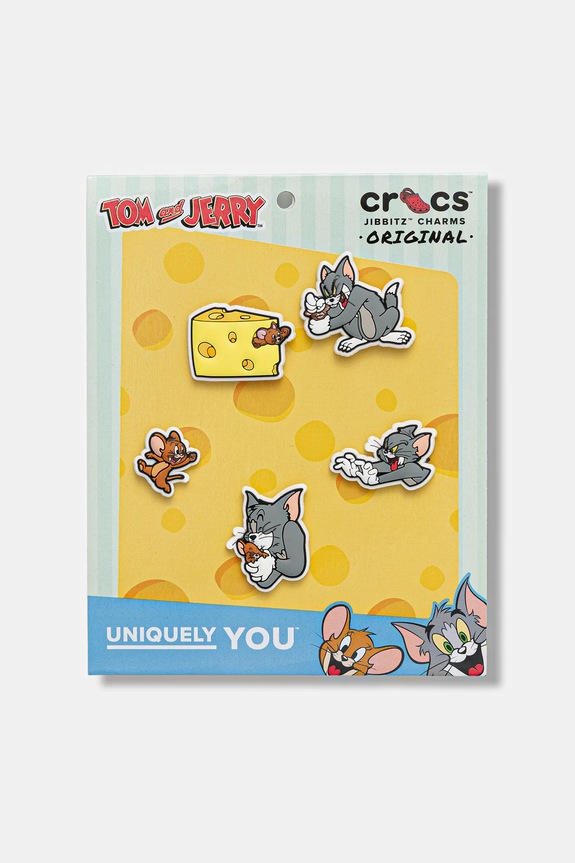 Crocs butoane încălțăminte pentru copii Tom and Jerry 5Pck 5-pack Personaje de basm gri 10015277.Tom.and.Jerry.