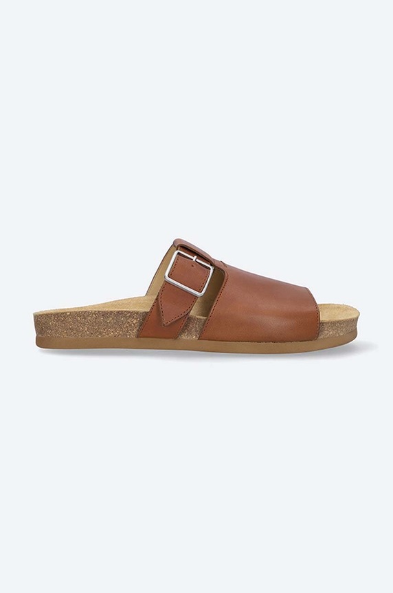 A.P.C. leather sliders Mules Gabriel brown PXBAA.H51044