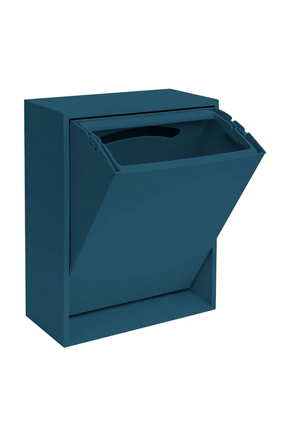 Baie ReCollector coș de gunoi montat pe perete Recycling box 30 x 15 x 40 cm SORT11BL turcoaz