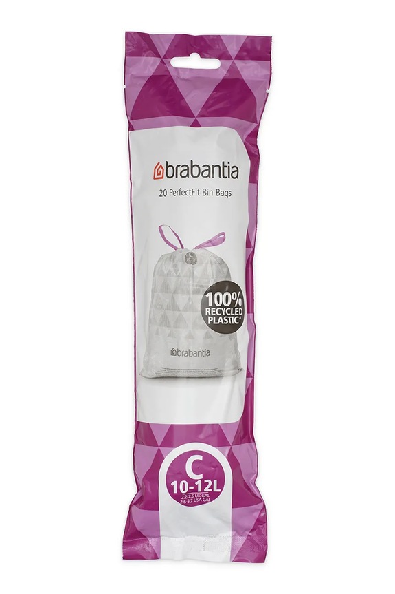 Brabantia worki na śmieci PerfectFit, C, 10-12 L, 10 x 20 szt. 137983 biały AA00