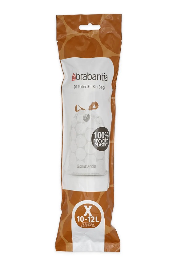 Brabantia sacchi della spazzatura PerfectFit, X, 10-12 L, 10 x 20 szt. 138089 bianco AA00