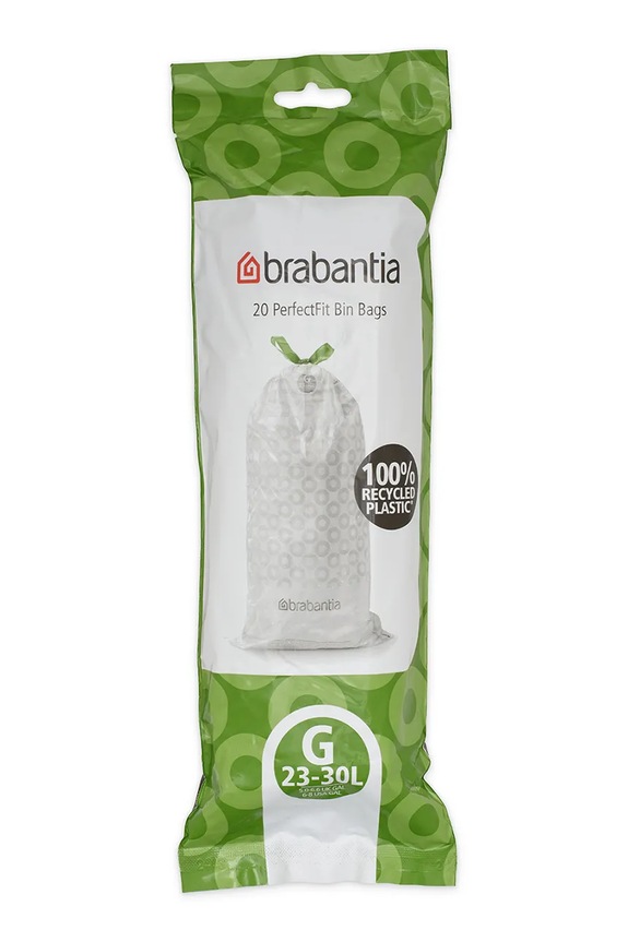 Vrečke za smeti Brabantia PerfectFit, G, 23-30 L, 6 x 20 szt. 138423 bela AA00