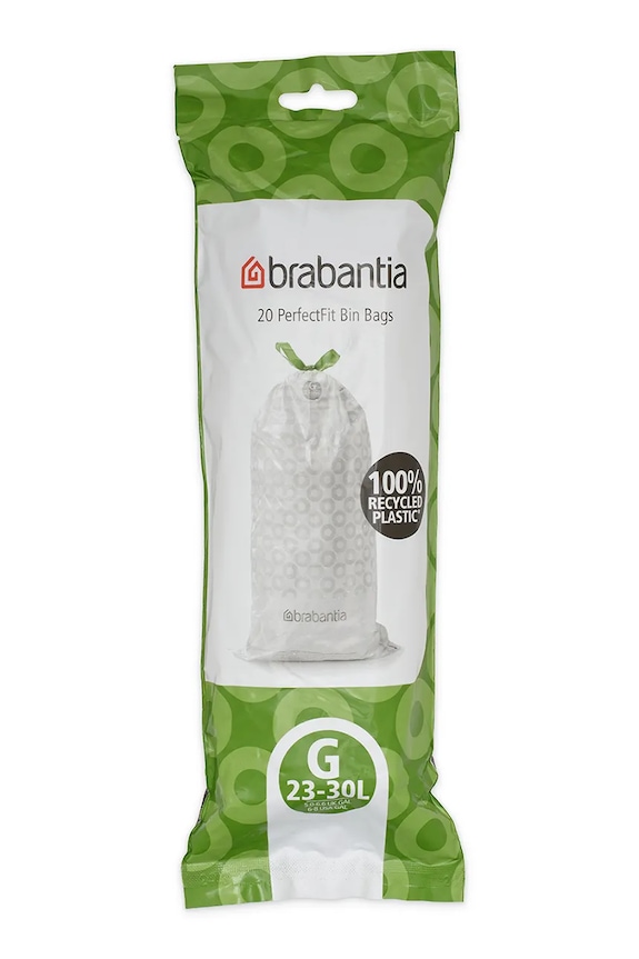Vrečke za smeti Brabantia PerfectFit, G, 23-30 L, 6 x 20 szt. 138423 bela AA00