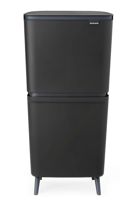 Brabantia kosz na śmieci z tworzywa sztucznego 10 + 10 + 25 l czarny 275043