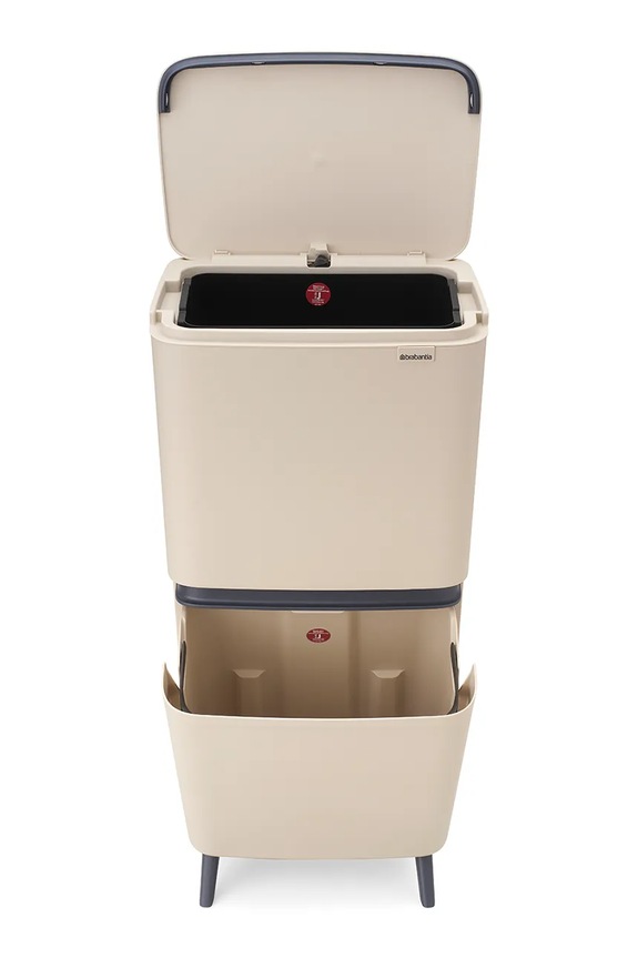 Brabantia kosz na śmieci z tworzywa sztucznego 20 + 25 l 275005 beżowy
