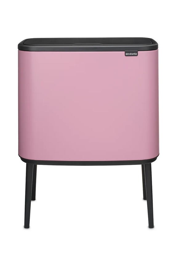 Brabantia kosz na śmieci ze stali malowanej proszkowo 11 + 23 l różowy 255328