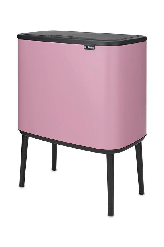 Brabantia kosz na śmieci ze stali malowanej proszkowo 11 + 23 l 255328 różowy AA00