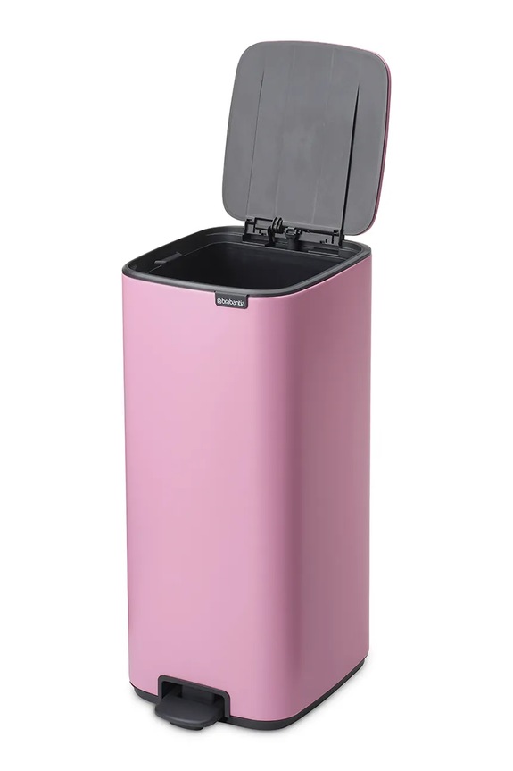 Brabantia kosz na śmieci ze stali malowanej proszkowo 30 l różowy 255403.