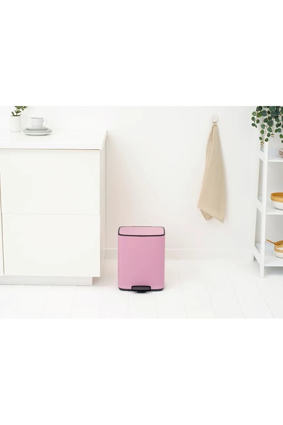 Brabantia kosz na śmieci ze stali malowanej proszkowo 12 l 255380 różowy