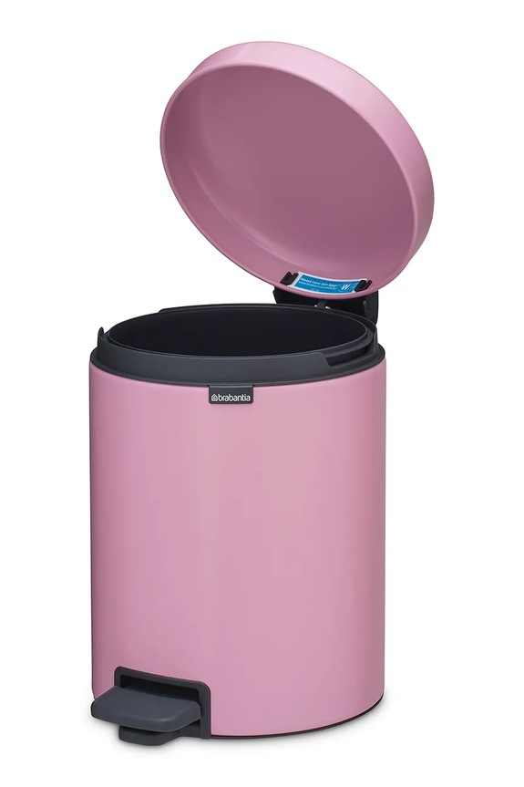 Brabantia kosz na śmieci ze stali malowanej proszkowo 5 l różowy 255281