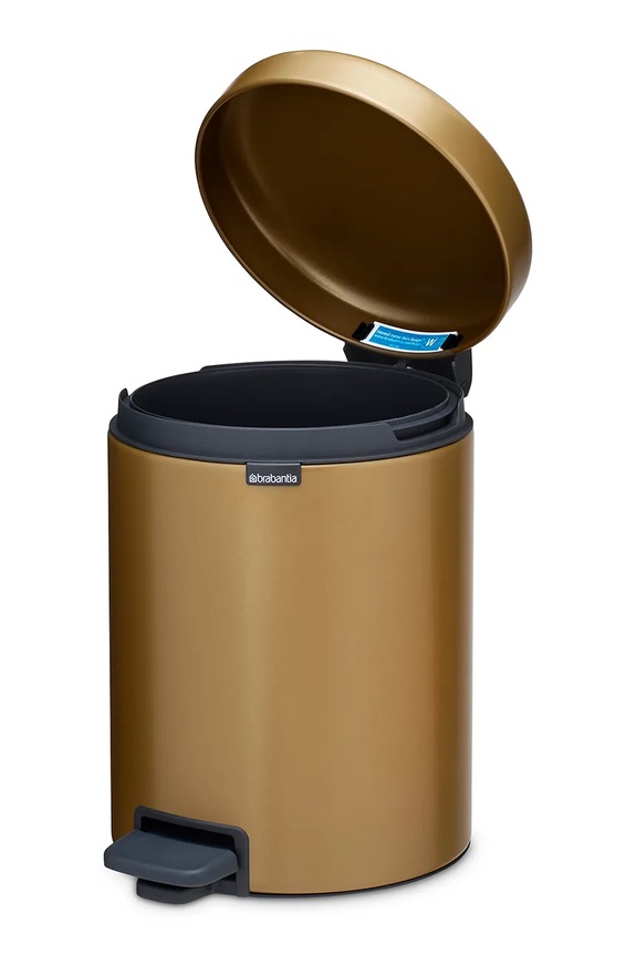 Brabantia kosz na śmieci ze stali 5 l brązowy 255243