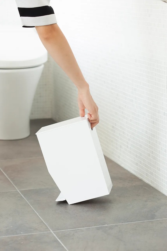 Κάδος σκουπιδιών Yamazaki Tower 3,9 L λευκό 3385