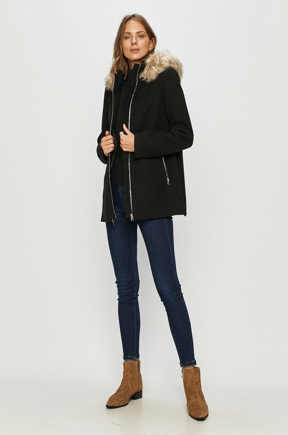 Vero Moda - Płaszcz 10230890 czarny AA00
