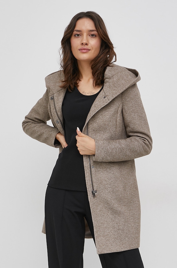 Παλτό Only 15142911.Walnut μπεζ AA00