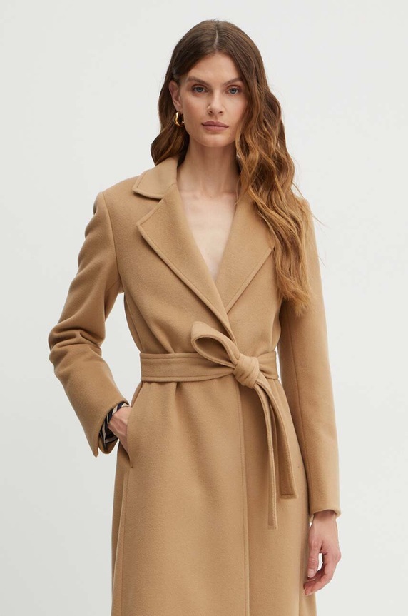 Μάλλινο παλτό MAX&Co. μπεζ 2618011034200