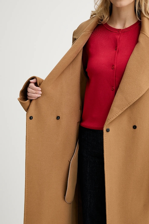 MMC STUDIO elegancki płaszcz damski wełniany VESPERE.COAT
